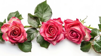 Roses isolated on the white background flower composition  ,Generative ai,