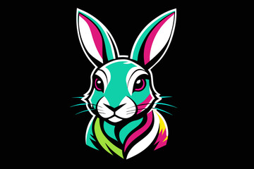 rabit print ready vector t-shirt design sticker
