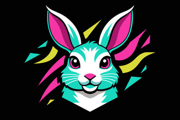 rabit print ready vector t-shirt design sticker