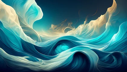 Gordijnen water wave abstract background © Turan