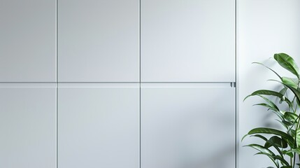 An up-close view of a minimalist white cupboard design, showcasing seamless push-to-open doors and hidden hinges for a clean, streamlined look.