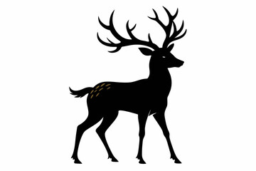 silhouette vector design of a Deer 