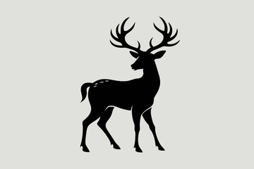 silhouette vector design of a Deer 