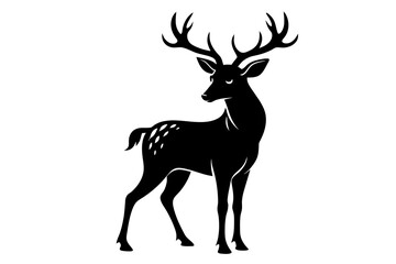 silhouette vector design of a Deer 
