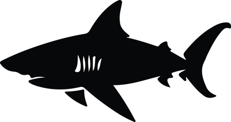 Fototapeta premium bull shark silhouette