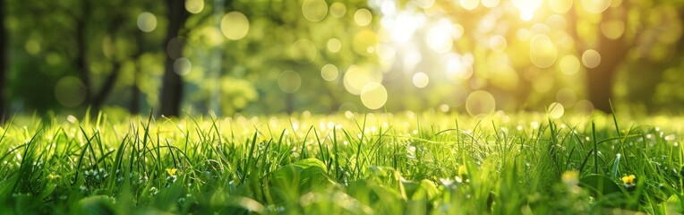 Tranquil Oasis: Trees Embracing Grass