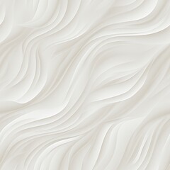 White seamless wavy texture. Off-white wavy stripes. Flowing smooth waves. White wave pattern. White liquid waves background. White wave lines. 3D rendering. Seamless tileable background.