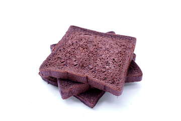 Whole wheat chocolate bread slices