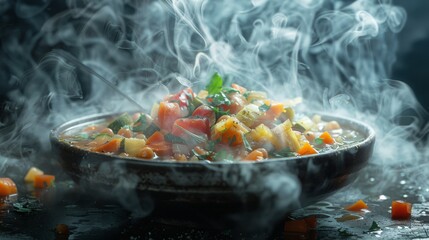 Steaming Bowl of Food