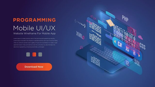 Programming Mobile UI/UX Website Fire frame For  Mobile App Animation 
