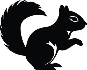 Obraz premium chipmunk silhouette
