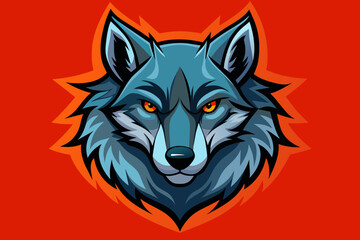 vector design of a Wolf Head 