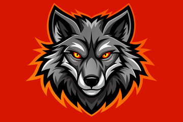 vector design of a Wolf Head 