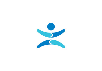 happy people health care logo design