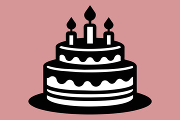 vector design of a Birthday Cake Icon 