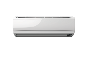 White modern air conditioner isolated