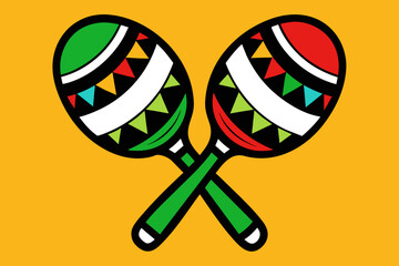 Cinco de Mayo Maracas Vector