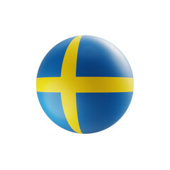 sweden flag 3d sphere
