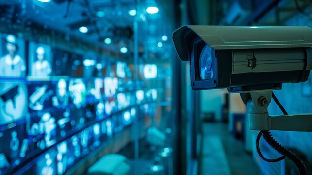 A closed-circuit television (CCTV) monitoring setup