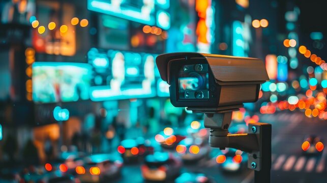 A closed-circuit television (CCTV) monitoring setup