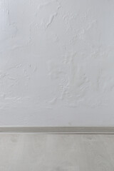 Saltpeter on the wall, Closeup of wall stained with water infiltration. Potassium nitrate, which is...