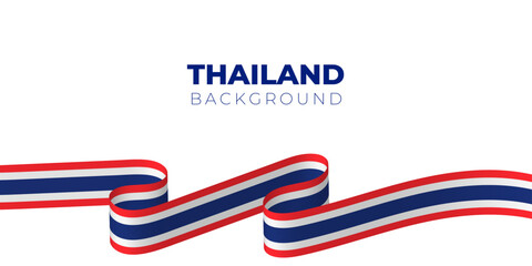 Waving Thailand Flag. Thailand Concept Background.