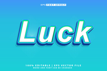 Editable text effect and title style for luck
