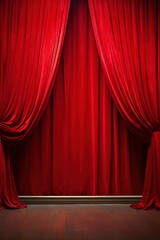 Red theatre curtains - 770025677