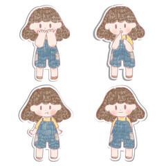 little girls sticker