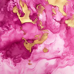 Magenta Gold Jade abstract watercolor paint background barely noticeable with liquid fluid texture for background, banner with copy space and blank text area
