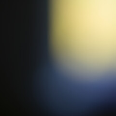 One light-yellow spot in the blue frame, an abstract blurry background. - 770029205