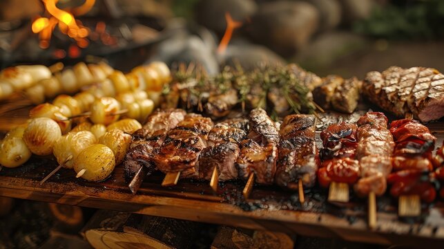Close-up of New Zealand s traditional Maori hangi meal, showcasing meats and vegetables steamed underground