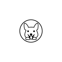 Obraz premium Happy Dog icon