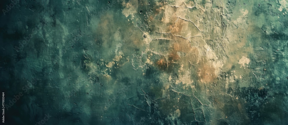 Poster the painting captures a textured landscape with water, wood, and grass, creating a pattern of a fore