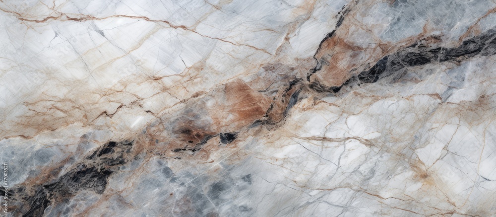 Poster a close up of a beige marble texture resembling bedrock, with intricate patterns and veins that give