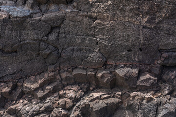 Weathered and oxidized basalt Makapuu point，from the Koʻolau volcano in eastern Oahu, Hawaii...