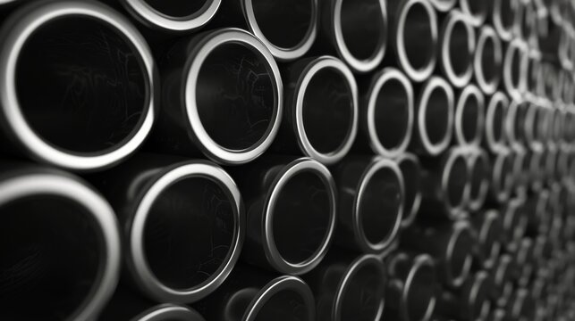 Stack of Steel Pipes