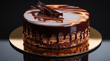 Mirror glaze cake with 