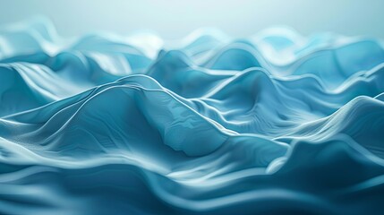Blue silky waves texture. Abstract fabric concept for luxurious background design and wallpaper
