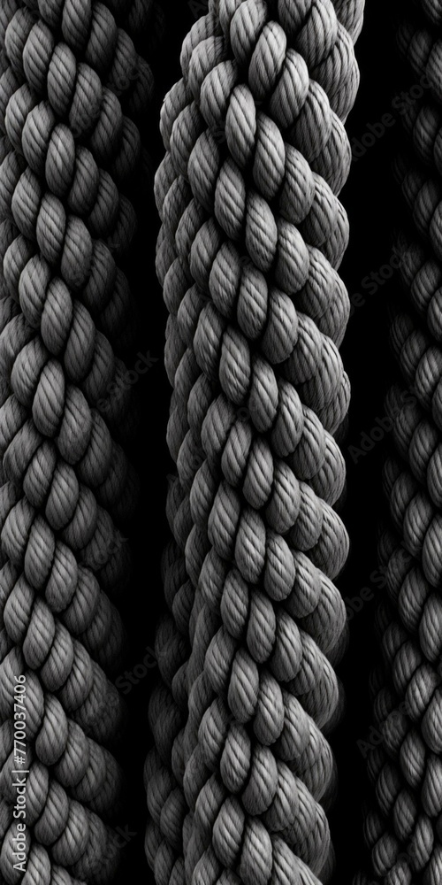 Poster a close up of a bunch of ropes that are tied together. generative ai.