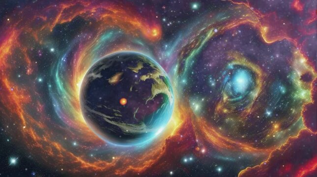 ilustração de planetas no cosmos universal