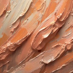 Detail of peach oil painting