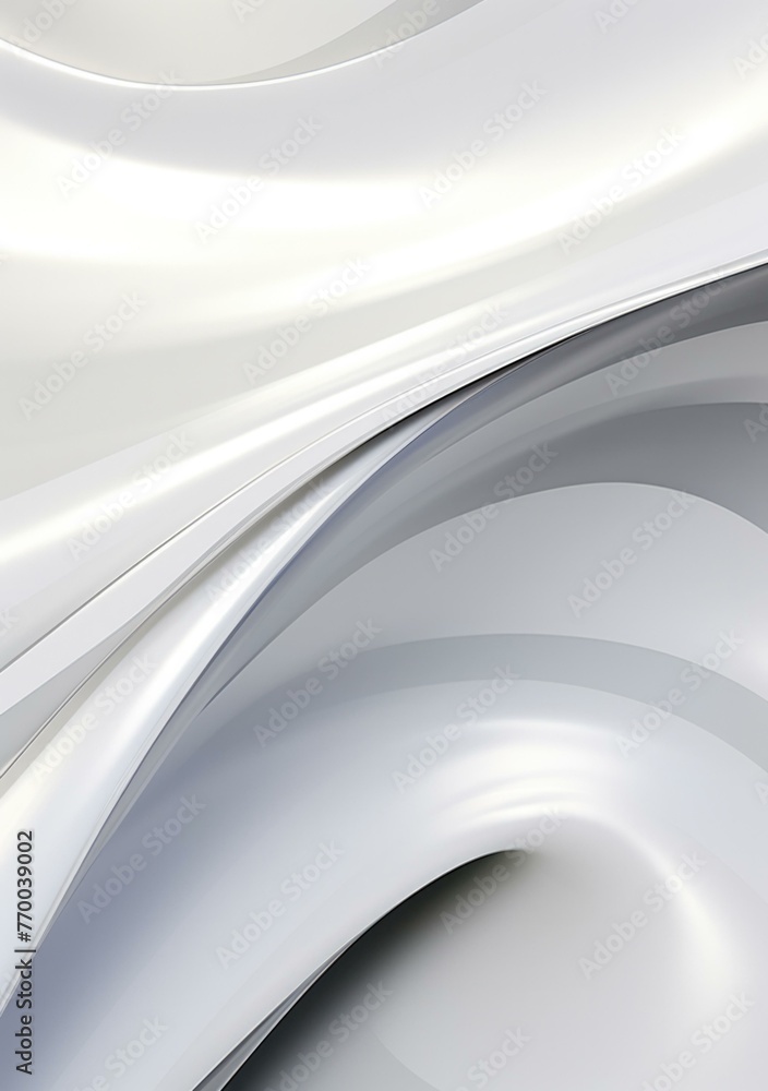 Poster a close up of a white abstract background with wavy lines. generative ai.