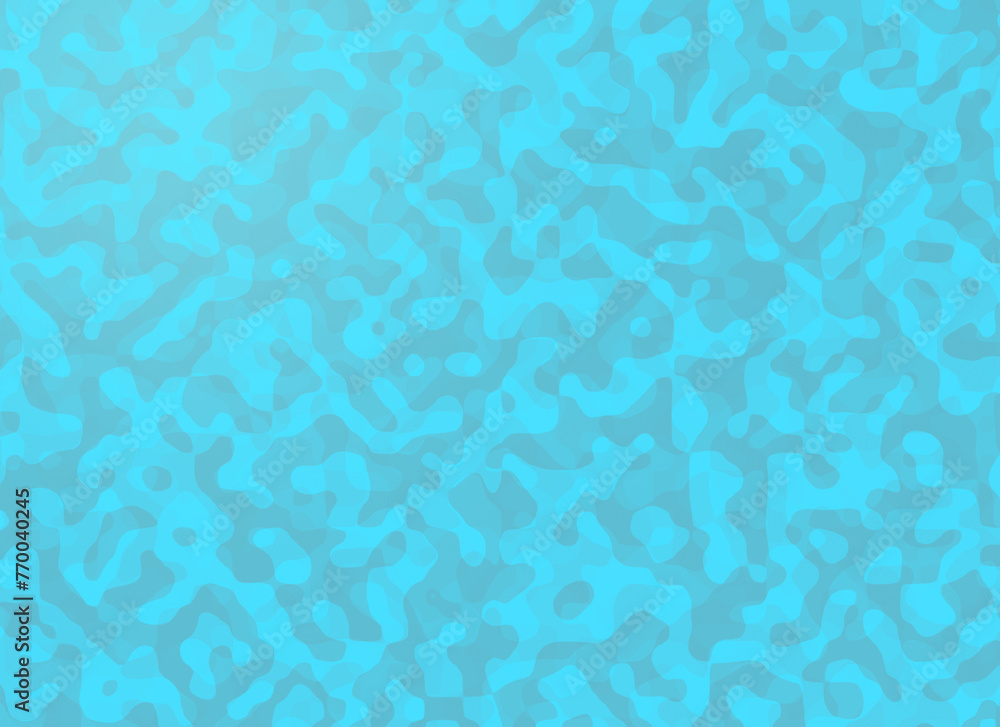 Poster abstract and chaotic blue and turquoise layered shapes and patterns. abstract high resolution full f