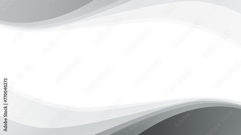 Poster ocean wave shapes made of simple light gray and grey wavy lines on white. simple abstract background