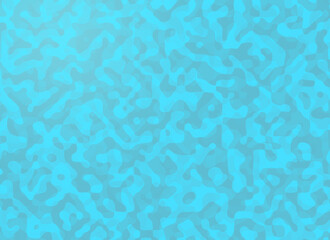 Abstract and chaotic blue and turquoise layered shapes and patterns. Abstract high resolution full frame colorful background with copy space.