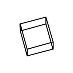 Cube line icon