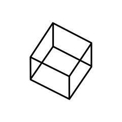 Cube line icon