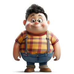 Cute 3D fat boy character