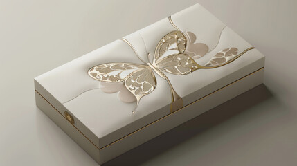 Elegant Gift Box with Golden Butterfly